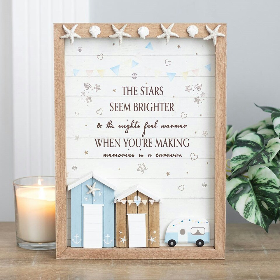 image 1 of The Stars Seem Brighter 3D Shell Caravan Plaque