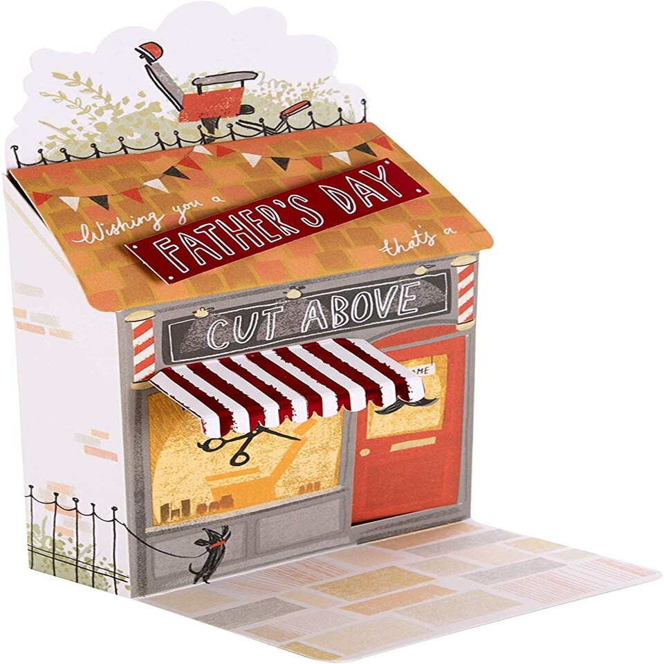 image 1 of Pop Up Father's Day Card 'Barbers'