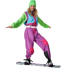 Womens Fancy Dress Costume - Retro Ski Suit | Multi | colourful | S | 1