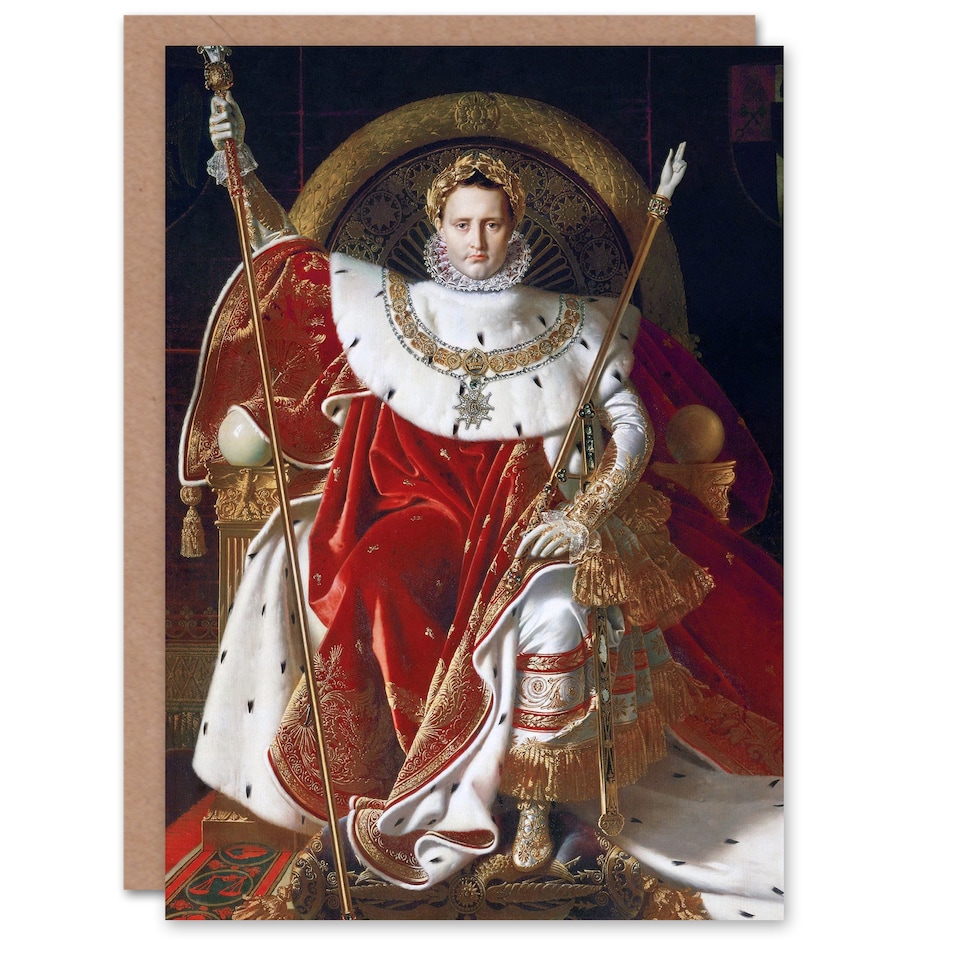 image 1 of J A D Ingres Napoleon I on His Imperial Throne Art Greeting Card