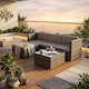 image 3 of Alivio 4 Seater Outdoor Rattan Corner Sofa & Coffee Table Set