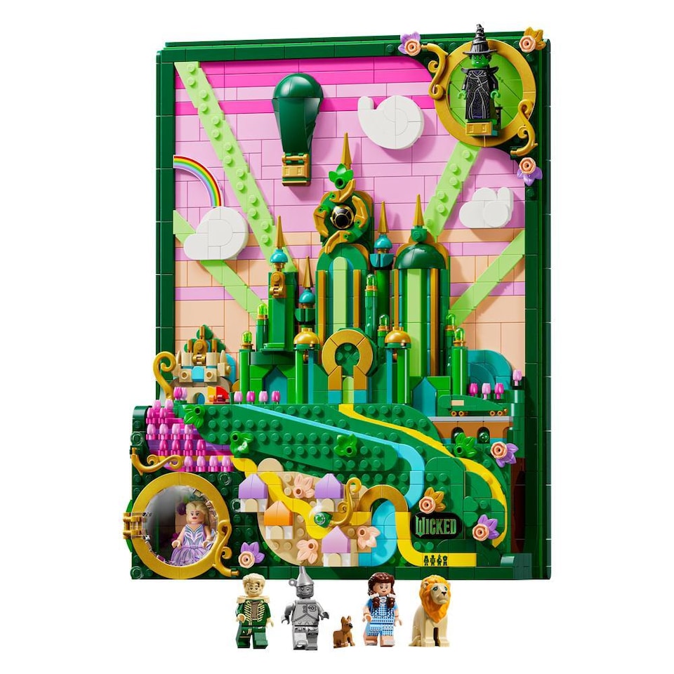 image 1 of LEGO Wicked Emerald City Wall Art