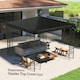 image 6 of Outsunny 3 x 3(m) Gazebo Canopy Replacement Cover, UPF30+, Black