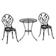 image 1 of Outsunny 3 Piece Bistro Set, Aluminium Garden Furniture with Umbrella Hole