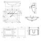 image 3 of Balterley Traditional Bathroom Wall Hung 1 Drawer Vanity Unit and 3 Tap Hole Modern Fireclay Basin | White | Nimbus White