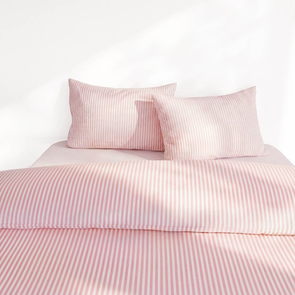 image 1 of Martex Studio Edition Pink Pinstripe Duvet Cover Set - King