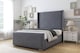 image 2 of Sloomy Devonshire Steel Plush Bed Frame With Mattress With 50"  Upholstered Wingback Headboard 2'6 Small Single