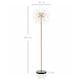 image 5 of HOMCOM Floor Lamp, Crystal Fireworks Standing Lamp, Metal Golden Pole Tree Lighting with Foot Switch, 8 Lights, G9 Bulb Base, for Living Room, Bedroom