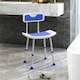 image 2 of HOMCOM Shower Stool for Elderly Disabled Adjustable Shower Stool Blue