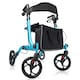 image 1 of COSTWAY Folding Rollator Walker Aluminium Mobility Aid Navy | Blue