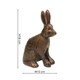 image 7 of Cast Aluminium Hare Candle Holder - Aluminium - L9.5 x W10 x H18 cm - Antique Brass | Brown | 1