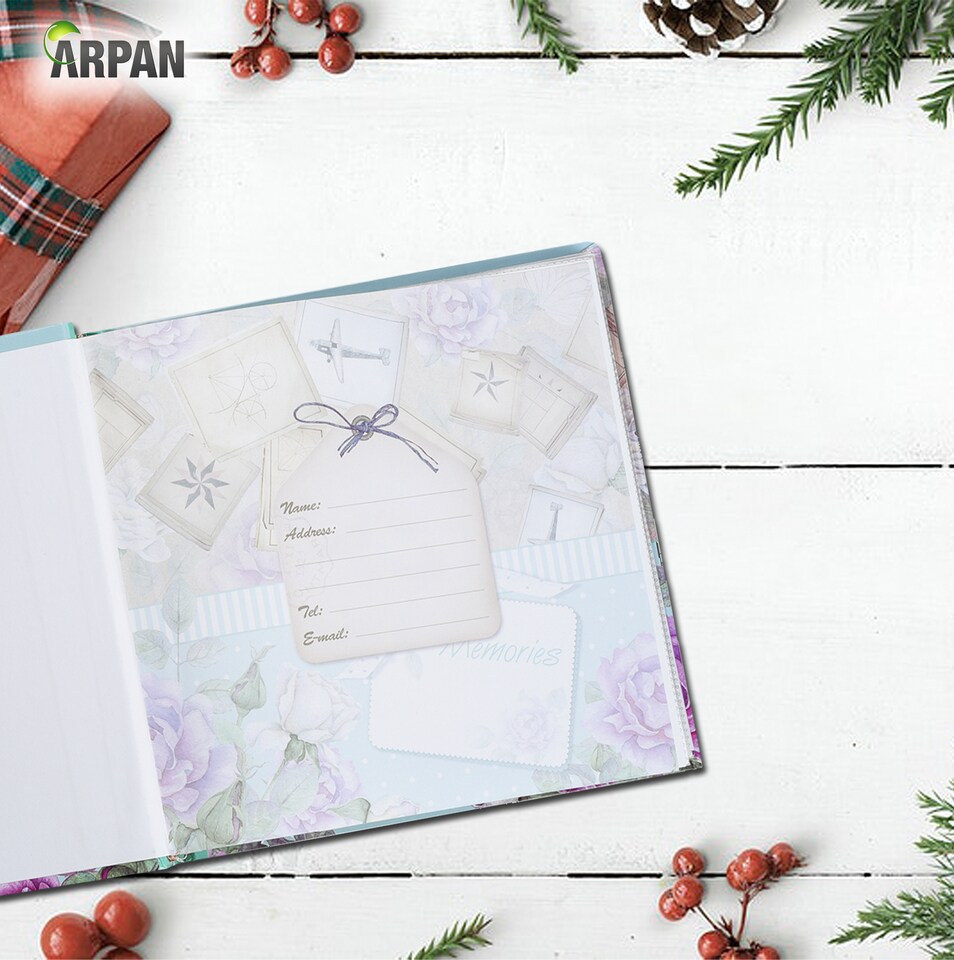 image 1 of ARPAN Large Slip In Memo Photo Album for 200 Photos 6x4" (10x15cm) – Picture Album with Memo Writing Space, Index Pages & CD/DVD Pocket – Memory Book for Family, Wedding & Travel Photos