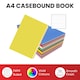 image 2 of Pack of 5 A4 160 Pages 8mm Ruled Purple Casebound Notebooks