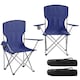 image 1 of Outsunny Camping Chair, Portable Folding Camping Chair | Blue | Dark Blue