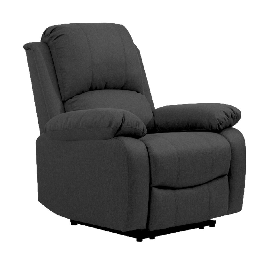 image 1 of Electric Recliner Fabric Armchair In Dark Grey