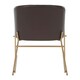 image 3 of Interiors by Premier Brown Faux Leather Armchair, Modern Dining Chair, Luxe Dining Room Accent Chair, Comfortable Dining Chair