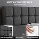 image 5 of Yaheetech 150 cm W × 200 cm L Upholstered Bed Frame Dark Grey