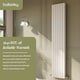 image 3 of Square Vertical Double Panel Radiator, 1800mm x 354mm - Satin White | White | Satin White | 1