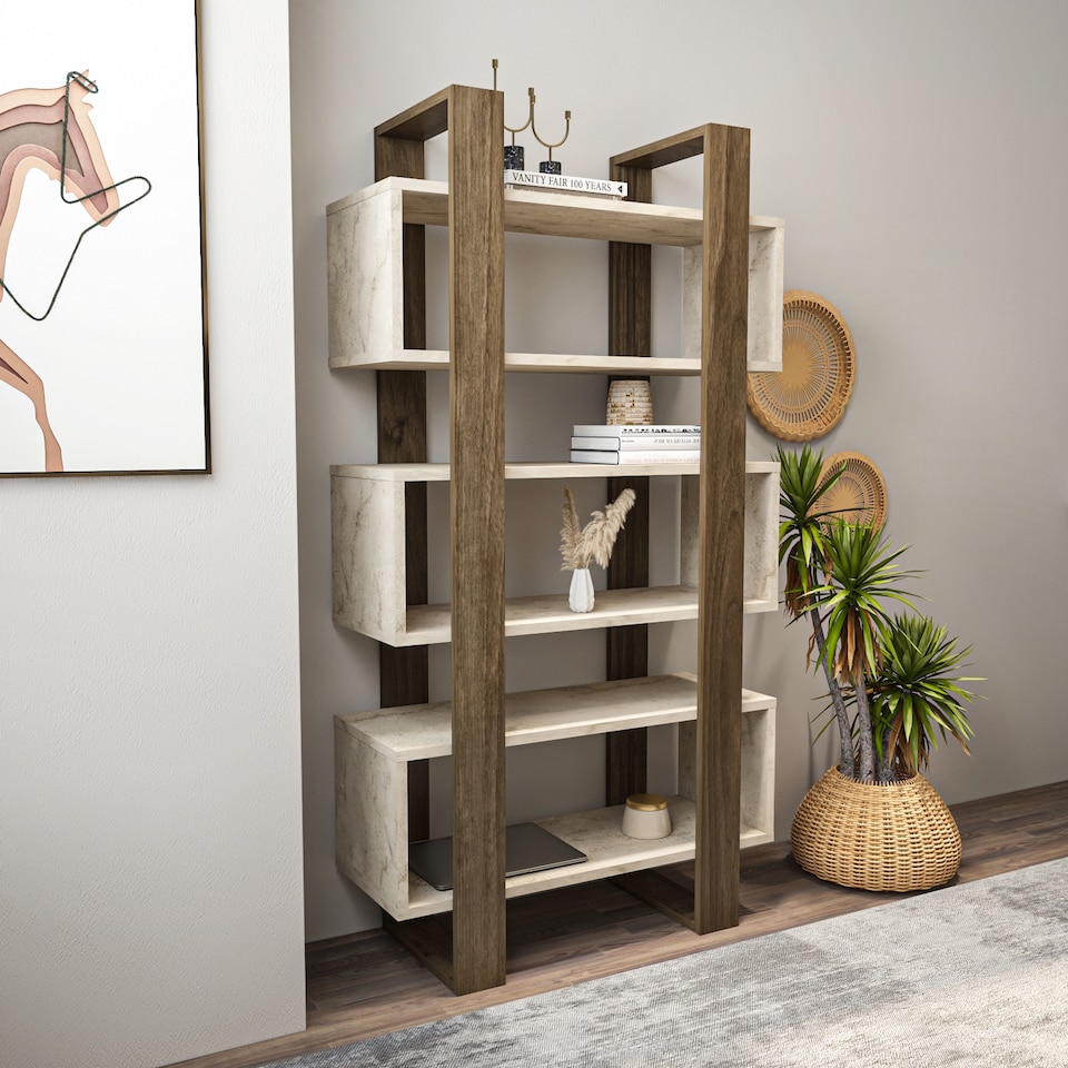 image 1 of Decorotika Reina Bookcase 3-tier H 150 cm x W 90 cm x D 33 cm