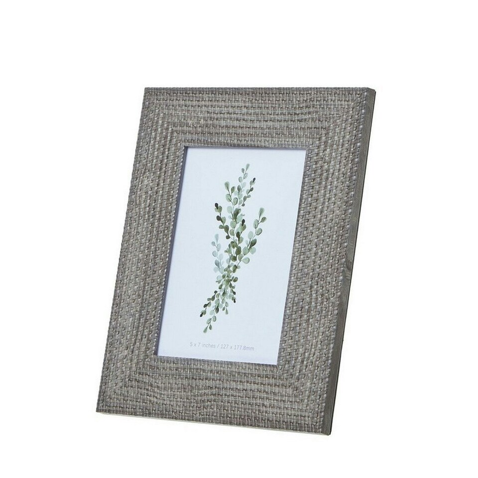 image 1 of Woven Photo Frame 5 x 7 - Wood - L1 x W21 x H26 cm - Grey Grey | One Size