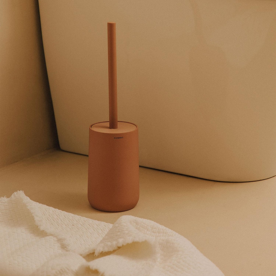 image 1 of COSMIC Toilet Brush Free-standing Polyresin Soft Touch Lavander Saona Collection