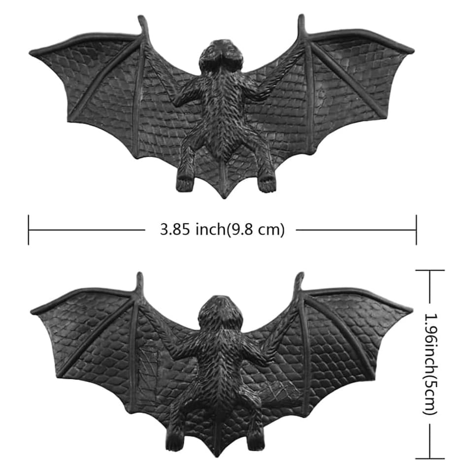 image 1 of Spooky Black Bats Plastic Halloween Decorations 9.8cm - Pack of 6