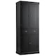 image 1 of COSTWAY Tall Kitchen Pantry Cabinet Floor Cupboard Black