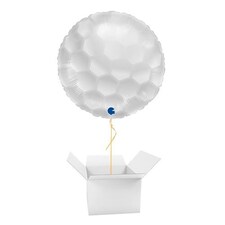 Golf Ball Round Foil Helium Balloon - Inflated Balloon in a Box