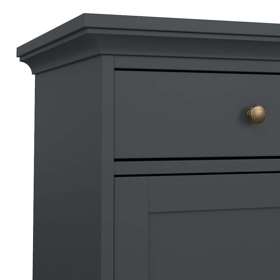 image 1 of Paris Sideboard with 3 doors and 3 drawers in Matt Grey Grey