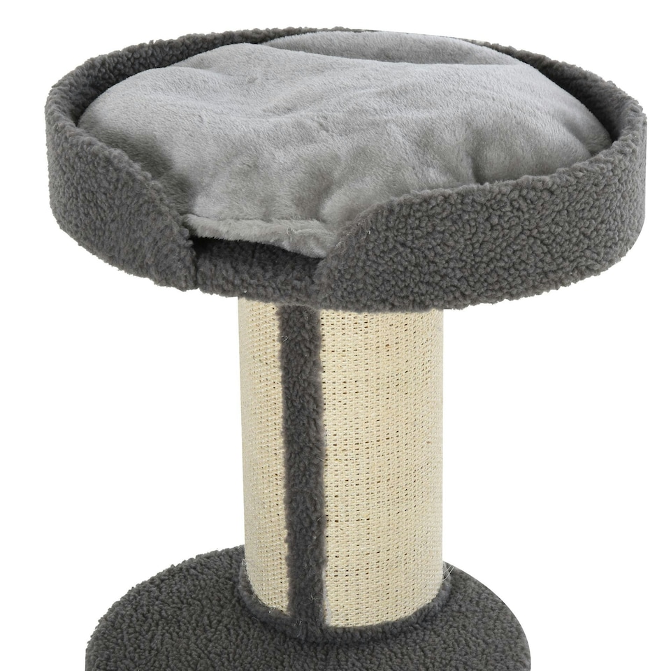image 1 of PawHut 91cm Scratching Posts Cat Tree Activity Centre for Indoor Cats Grey