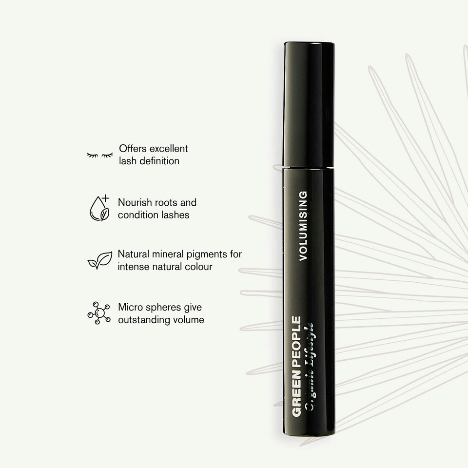 image 1 of Green People Volumising Mascara - Natural Mascara for Sensitive Eyes - Long Lasting Colour - Pregnancy Safe, Gluten Free, Cruelty Free - Brown, 7ml Brown