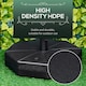 image 5 of Outsunny Garden Parasol Base Stand Up to 28kg Water or 40kg Sand Filled, Black | Black | Black