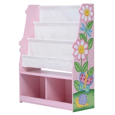 Teamson Kids Magic Garden Book Rack Storage Kids Display Bookshelf