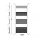 image 2 of Polished Chrome 1200 x 500mm Heated Bathroom Towel Warmer Ladder Rail Radiator with Straight Manual Valves Pair