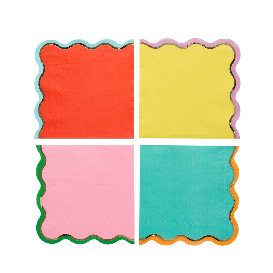 image 1 of Hootyballoo Premium Brights Paper Napkins - Pack of 16
