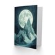 image 2 of Alpine Mountain Range Peak Full Moon Fantasy Art Birthday Greeting Card