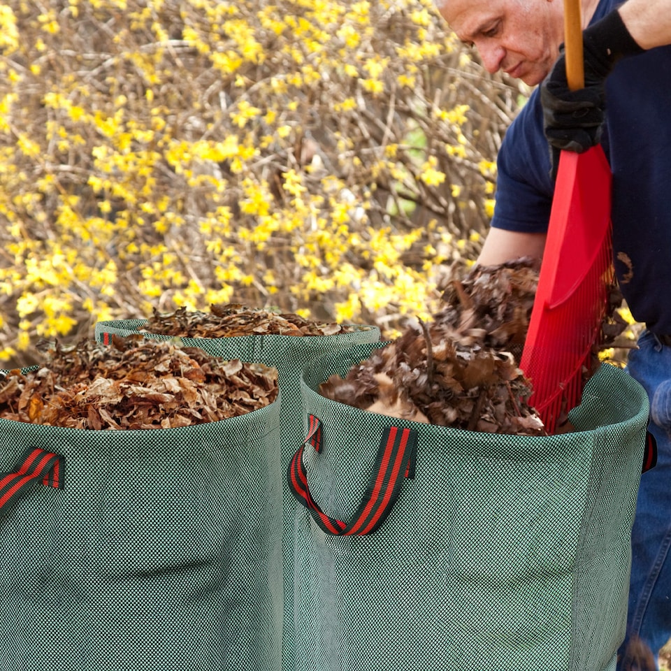 image 1 of Outsunny Garden Waste Bags, Foldable and Reusable Waste Sacks