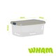 image 5 of Wham Clip 5x 10.5L Rectangular Plastic Storage Boxes with Clip Lock Lids. Ideal for Home, Office, Toys & More - Clear/Stone | Cream | Stone | 5