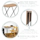 image 2 of Harbour Housewares Wooden Folding Desk & Chair Set - Natural/White