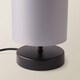 image 6 of ValueLights Francis Pair Black Touch Table Lamps Grey Shades and Bulbs