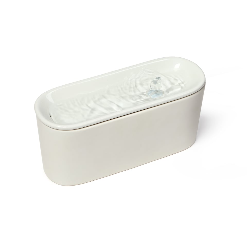 image 1 of Cat Mate 800ml Ceramic Pet Water Fountain Light Grey (800ULG) | Grey