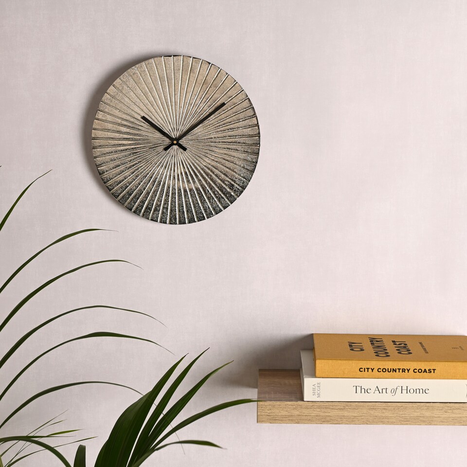 image 1 of Interval Metal Wall Clock 30cm - Silver Silver