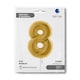 image 2 of Metallic Gold Number 8 Giant Foil Helium Balloon 102cm / 40 in