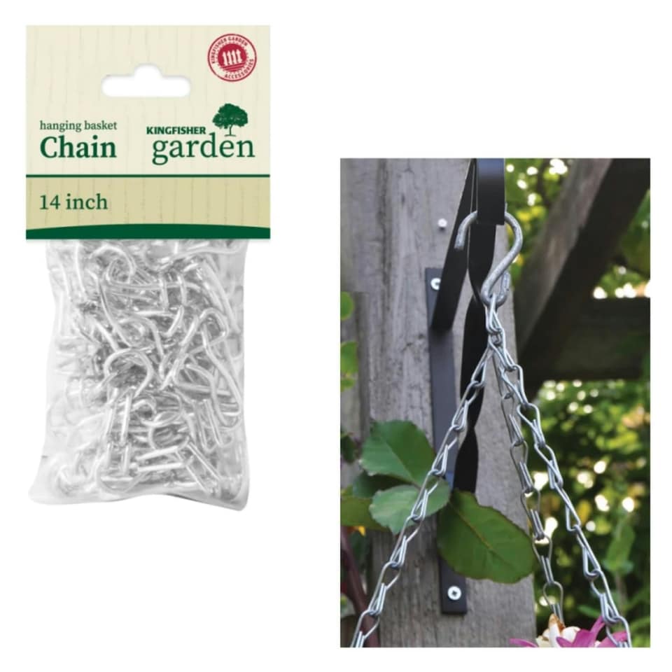 image 1 of Marco Paul Metal Silver Hanging Basket Chain 14" Silver