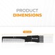 image 6 of Kobe Carbon Metal Prong Comb