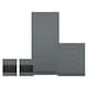 image 6 of Vida Designs Riano 4 Piece Bedroom Set (1 Drawer Bedside Chest, 5 Drawer Chest, 2 Door 2 Drawer Wardrobe), Grey (5)