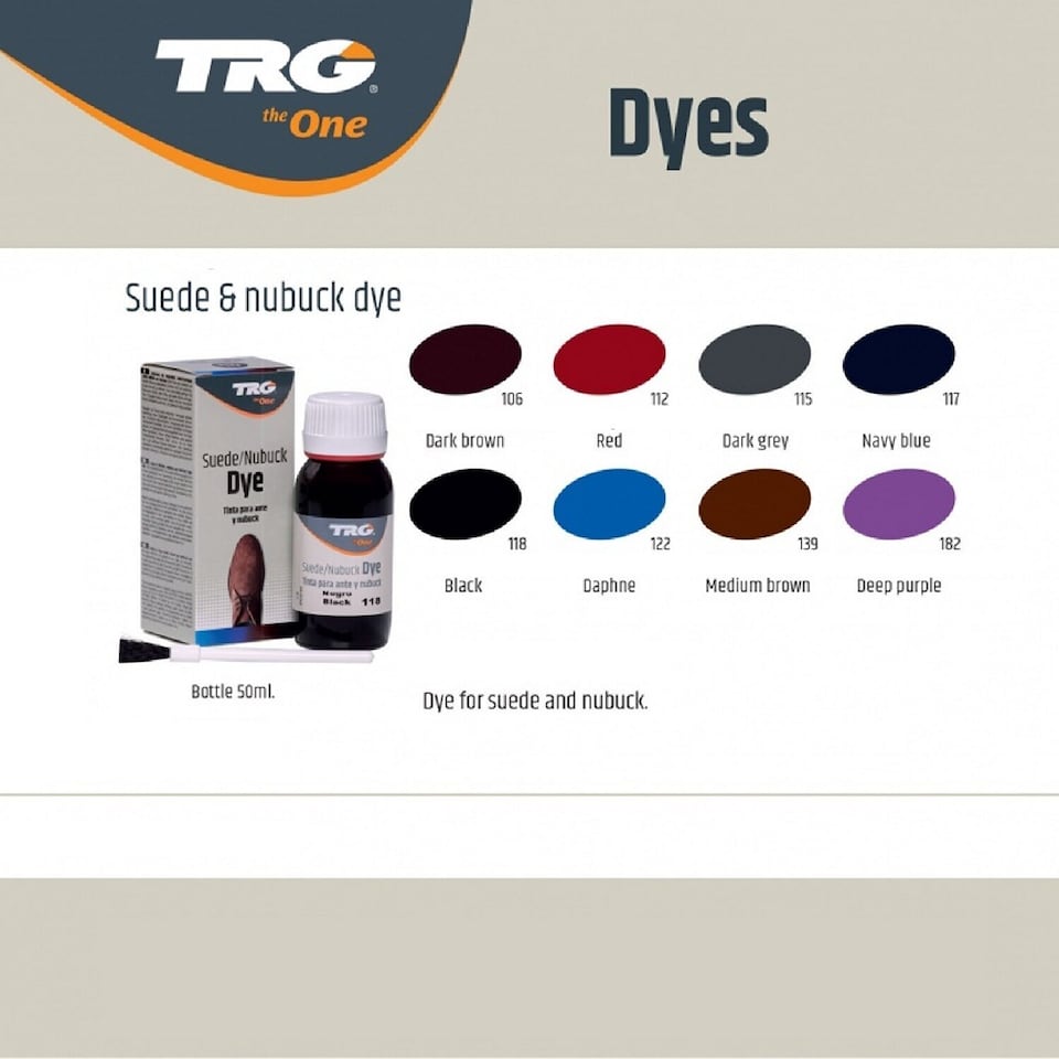 image 1 of TRG Suede Shoe Dye - Specialised Recolouring for Shoes and Boots 50ml | Purple | Deep Purple