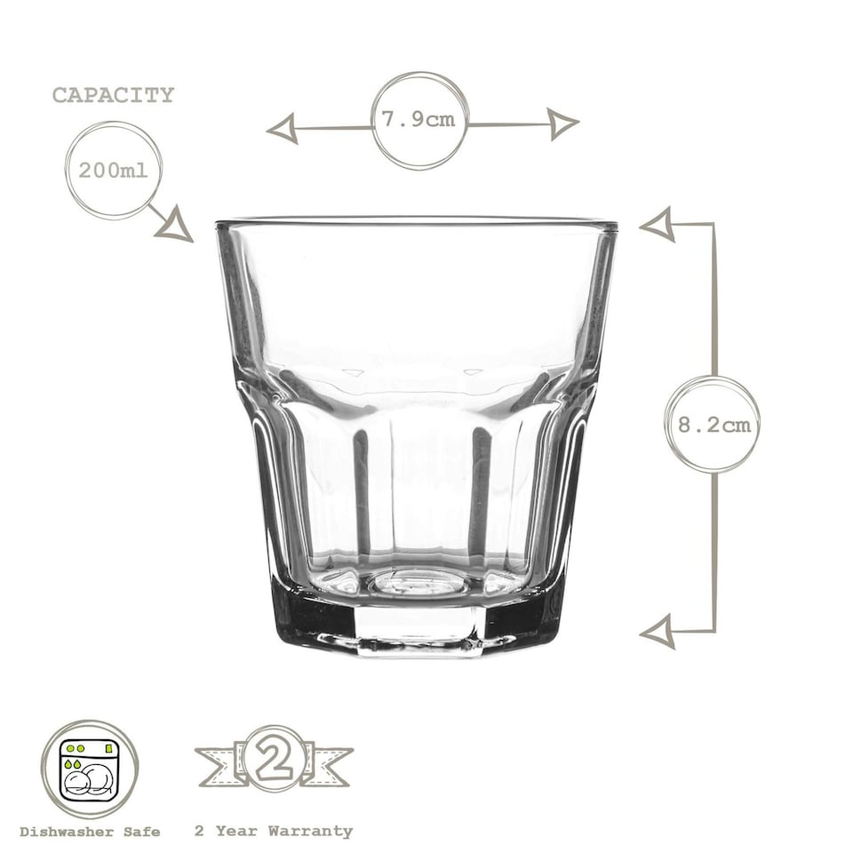 image 1 of LAV Aras Water Glasses - 200ml - Clear - Pack of 6 Clear