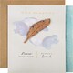 image 1 of Contemporary Design with Wooden Feather Attachment Sympathy Card