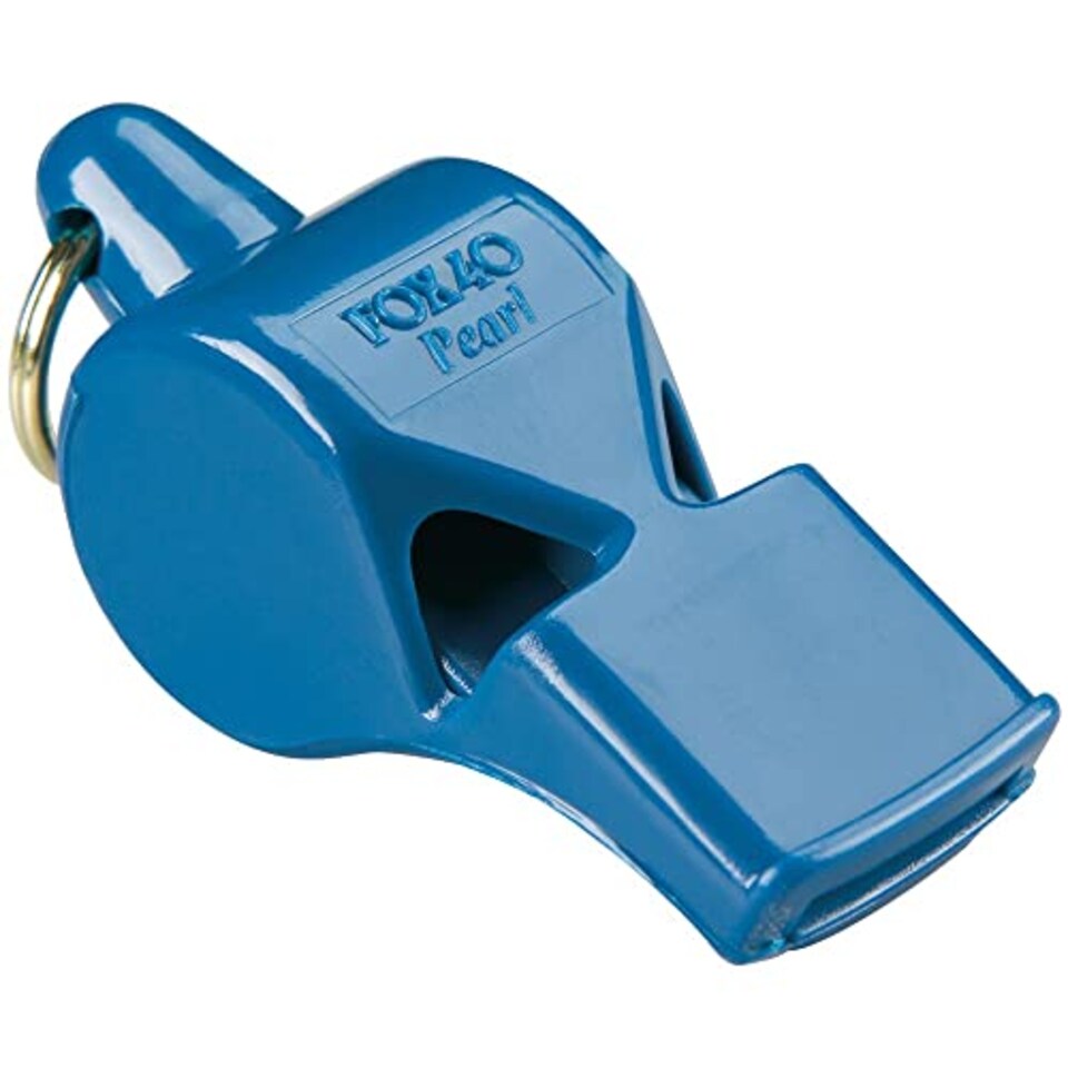image 1 of Fox 40 Pearl Whistle With Wrist Lanyard Blue, One Size, K-Rey-Fxw105R